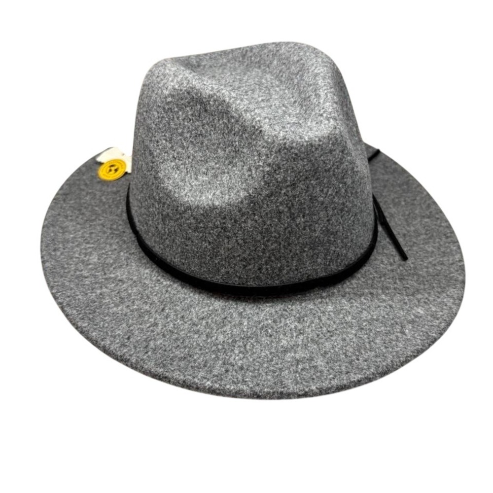 Cat Jack Kids Gray Felt Fedora Hat Black Band Unisex Size 12 24 Mo Rancher NWT